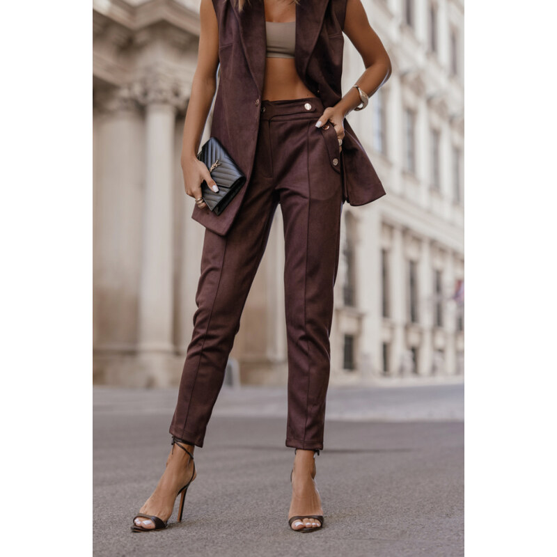 Dámské kalhoty Kiara model 218577 hnědé - LaBalancia 114693931