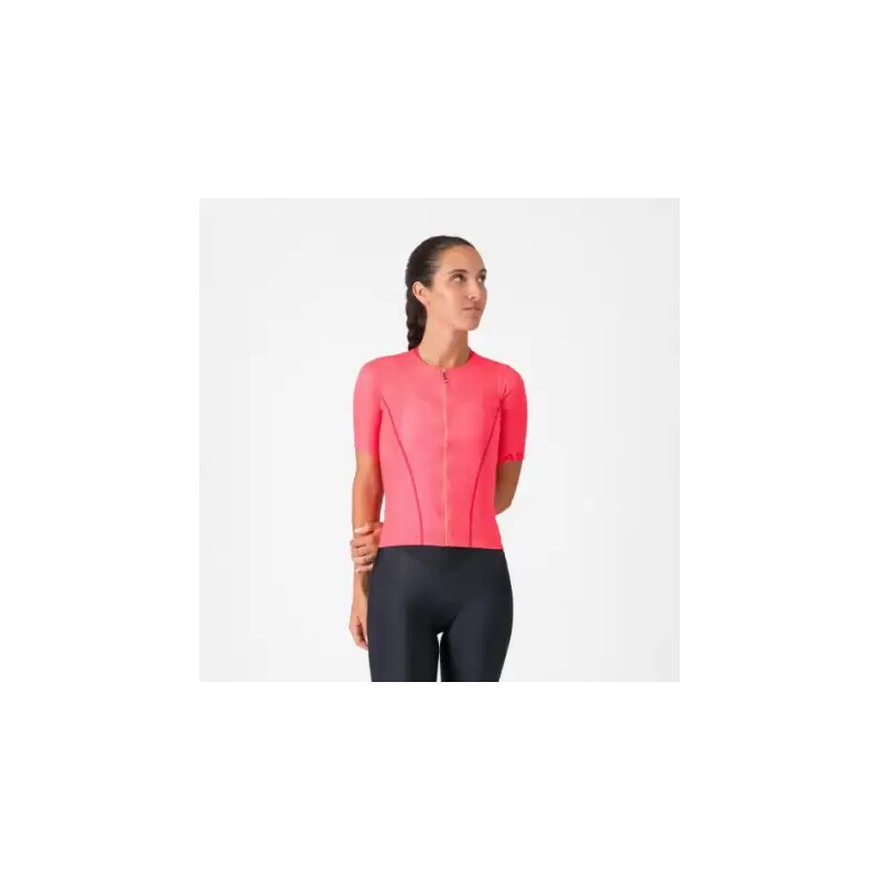 Castelli Anima Flow dámský dres krátký rukáv Brilliant Pink/Hibiscus 114694335