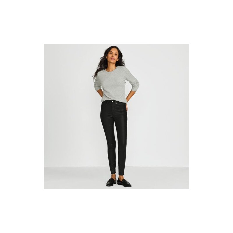 Coated Skinny Jeans, High Waisted, Women, size: 14-16, regular,