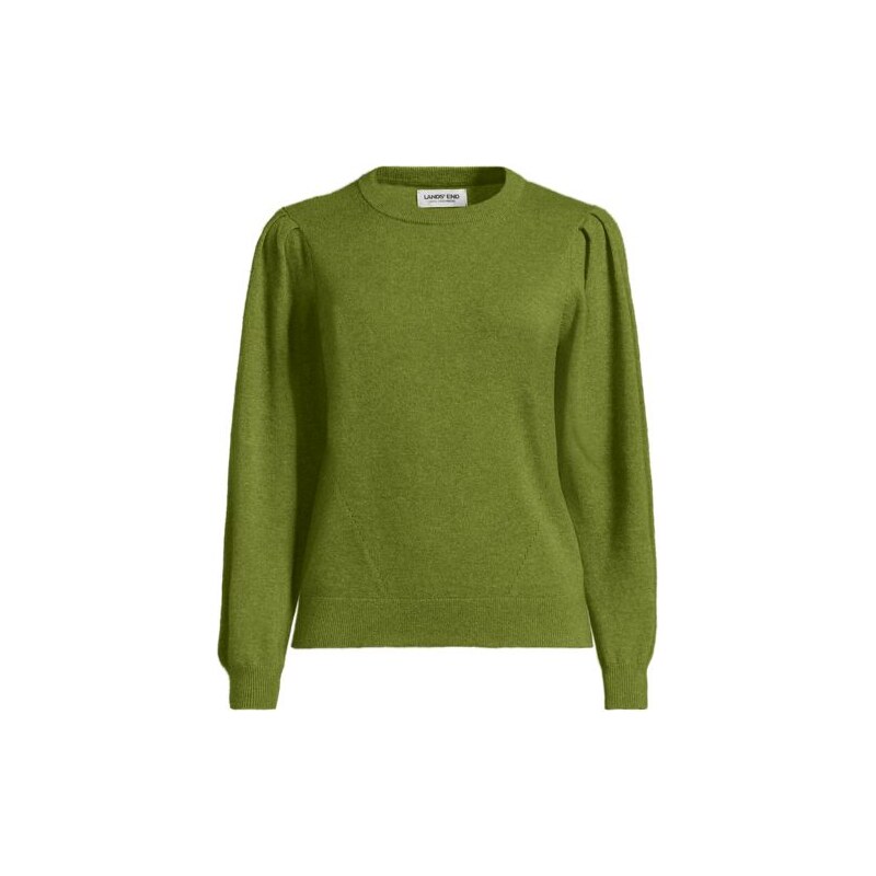 Cashmere Puff Sleeve Jumper, Women, size: M, regular, Green,