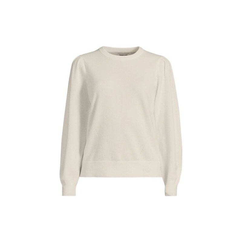 Cashmere Puff Sleeve Jumper, Women, size: 10-12, regular, Ivory, 114695954