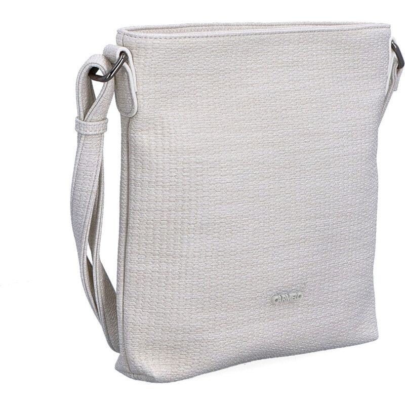 Kabelka ze syntetické kůže crossbody Carmelo béžová 4308 K 114700019