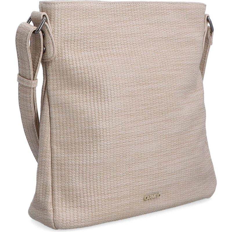 Kabelka ze syntetické kůže crossbody Carmelo béžová 4305 BE