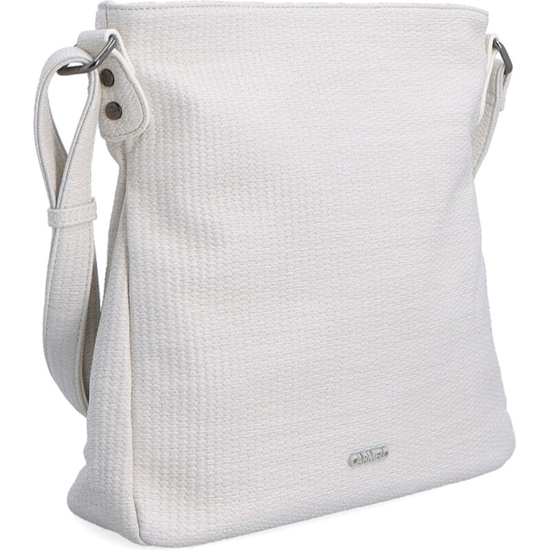Kabelka ze syntetické kůže crossbody Carmelo béžová 4305 K