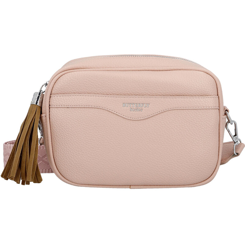 JGL Stylová dámská koženková crossbody kabelka Erina, růžová