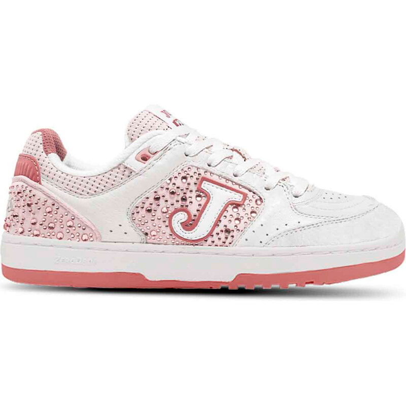 JOMA Dětské barefoot tenisky na tkaničky FLEXY bílé/růžové