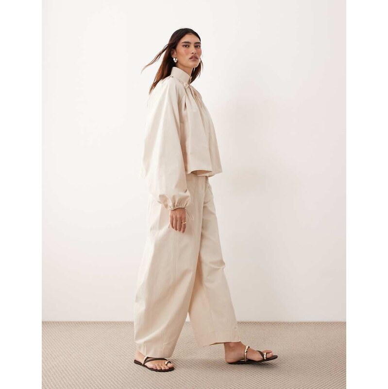 ARRANGE co-ord barrel trousers in stone - STONE-Neutral
