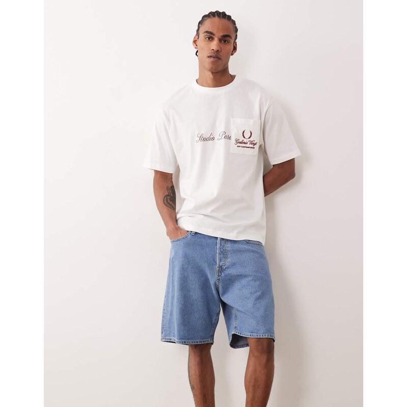 Jack & Jones Tony loose denim shorts in blue
