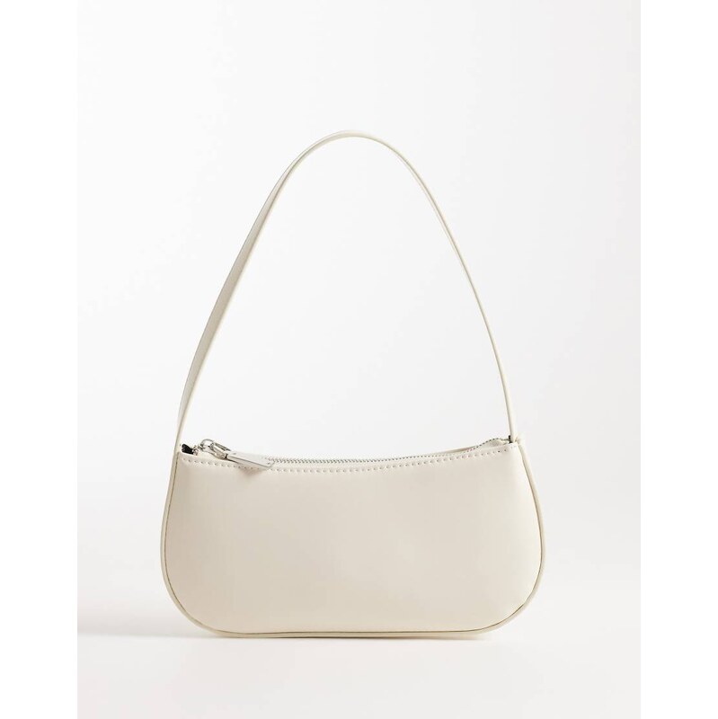 ASOS DESIGN shoulder bag in cream-White