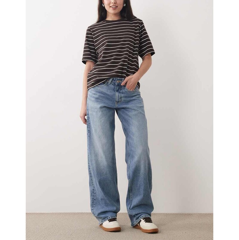 Lee Rider straight wide leg jeans in light blue 115483101