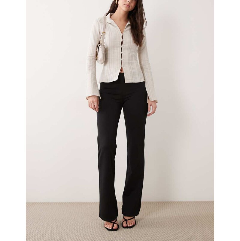 Mango straight tailored trouser in black 114699173