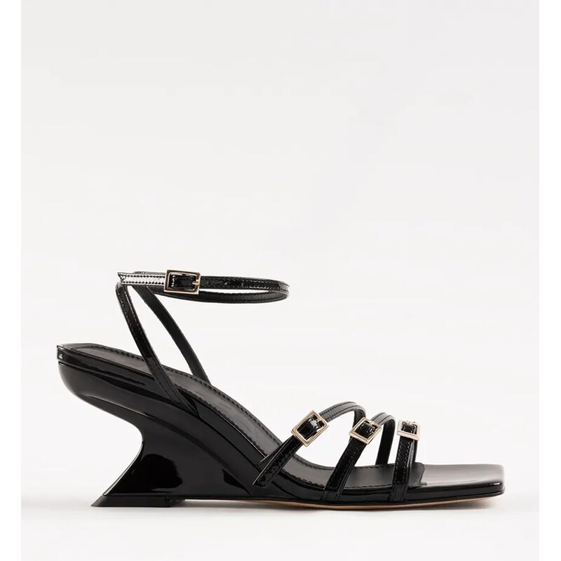 Souliers Martinez sandály na klínku kožené EDEN 114335968