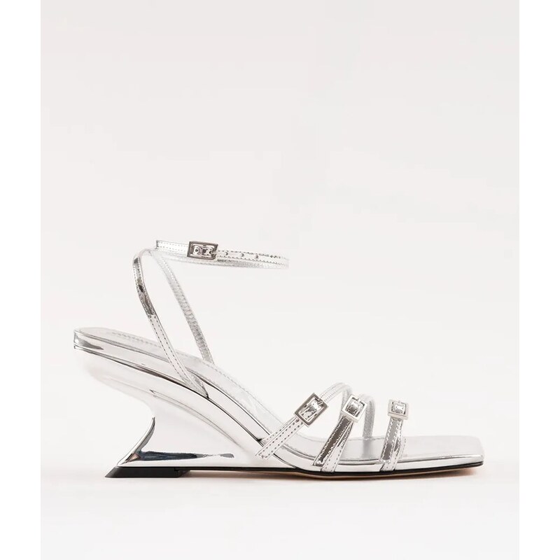 Souliers Martinez sandály na klínku kožené EDEN