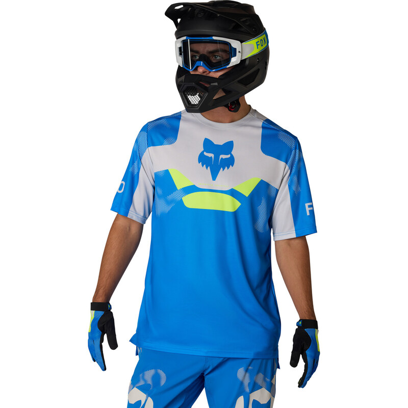 Pánský cyklo dres Fox Ranger Ss Jersey Tactile - Blue Jewel