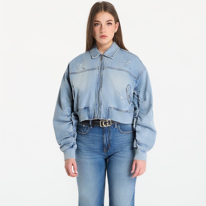 Bunda GUESS Ls Anna Crop Bomber Jacket Cova XS