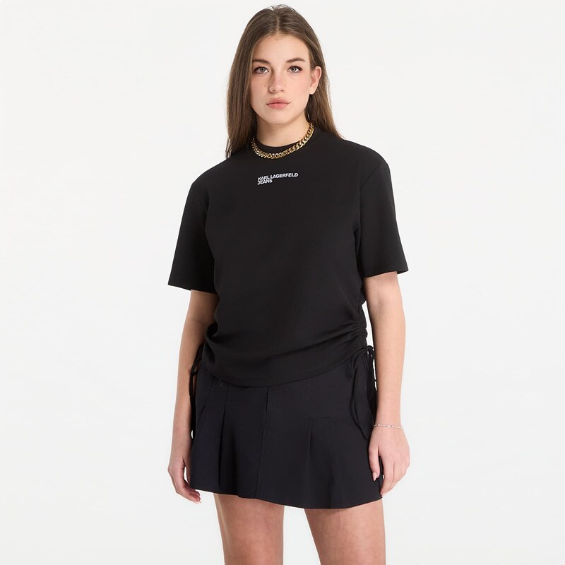 Tričko Karl Lagerfeld Jeans Reg Tie Detail Tee Black XS 114951030