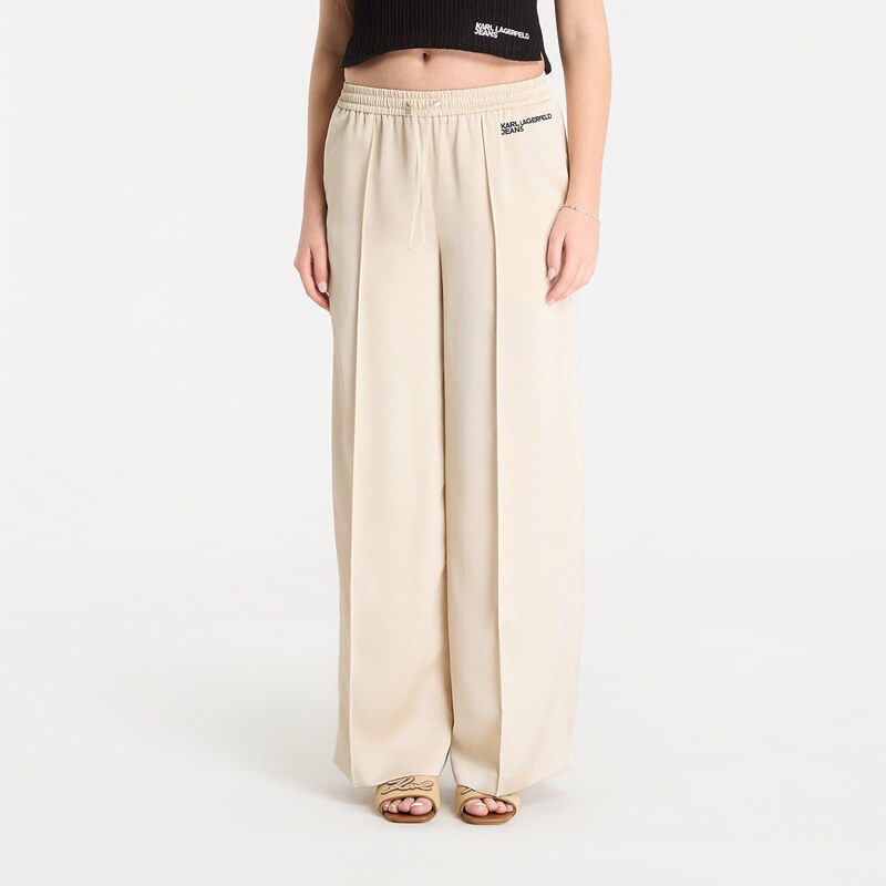 Kalhoty Karl Lagerfeld Jeans Wide Leg Satin Pant Champagne L 114701915