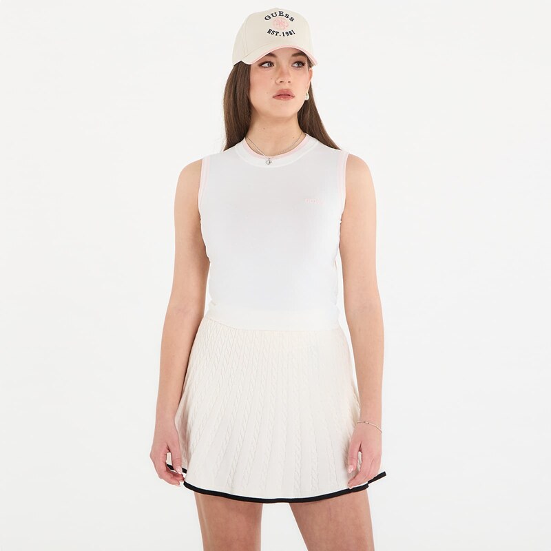 Top GUESS Gabry Sleeveless Sweater Top Neige White L