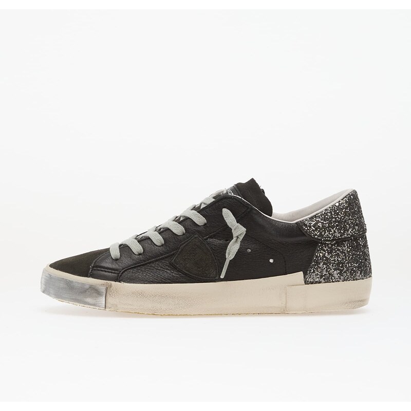 Philippe Model Prsx Low Woman Veau Glitter Mixage/ Noir 114701936