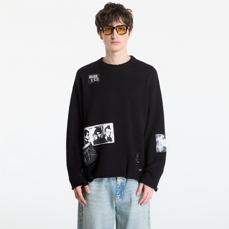 Svetr Wasted Paris M Taunt Ripped Black XL