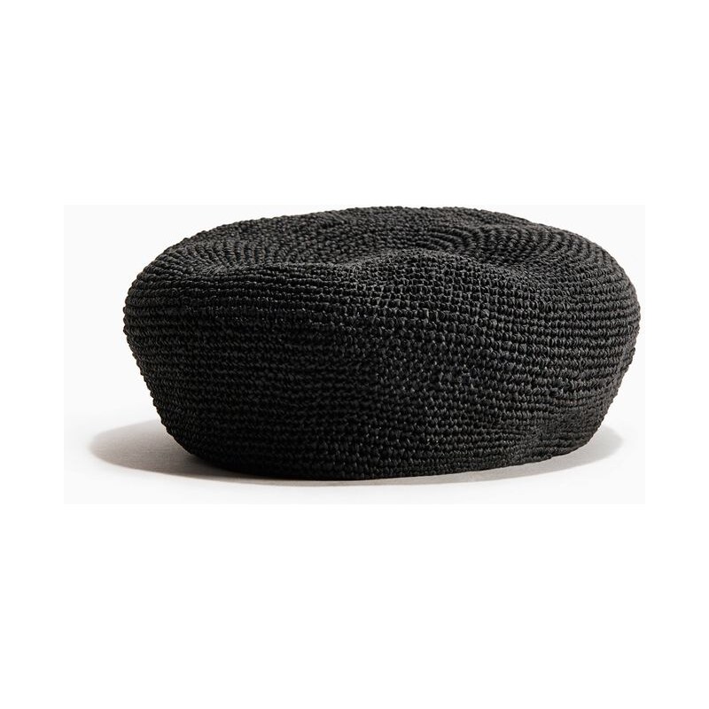 H&M - Slaměný baret - černá 114702235