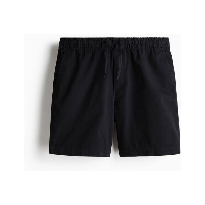 H&M - Bavlněné šortky Relaxed Fit - Černá