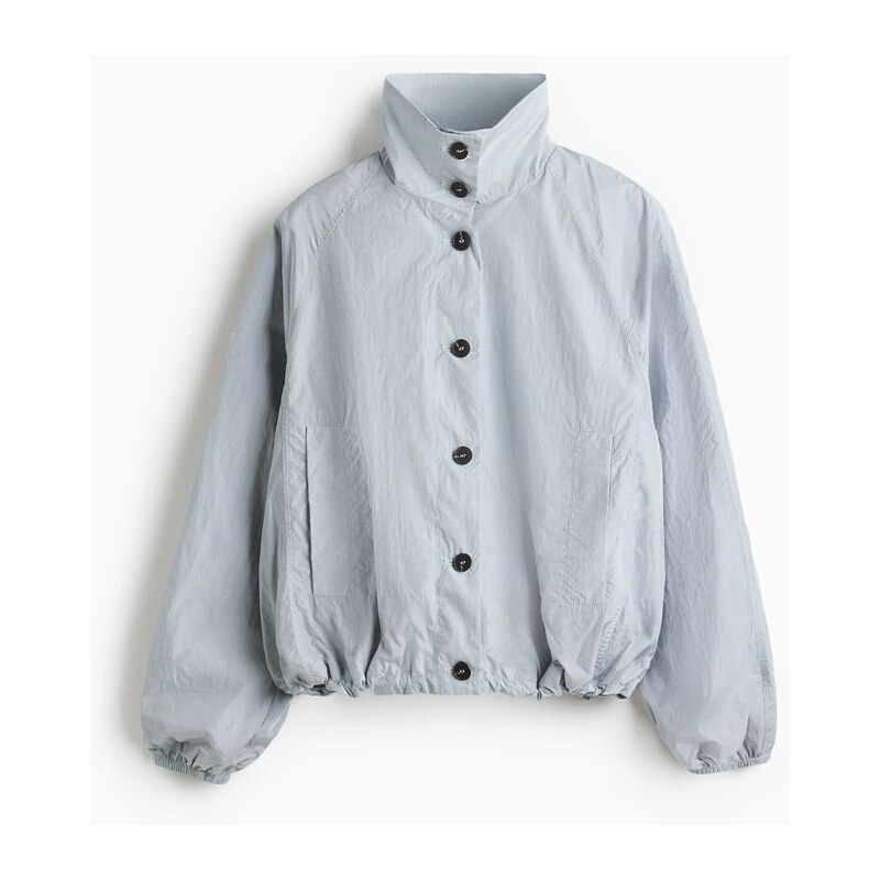 H&M - Oversized bundas bublinovým lemem - šedá 114702238