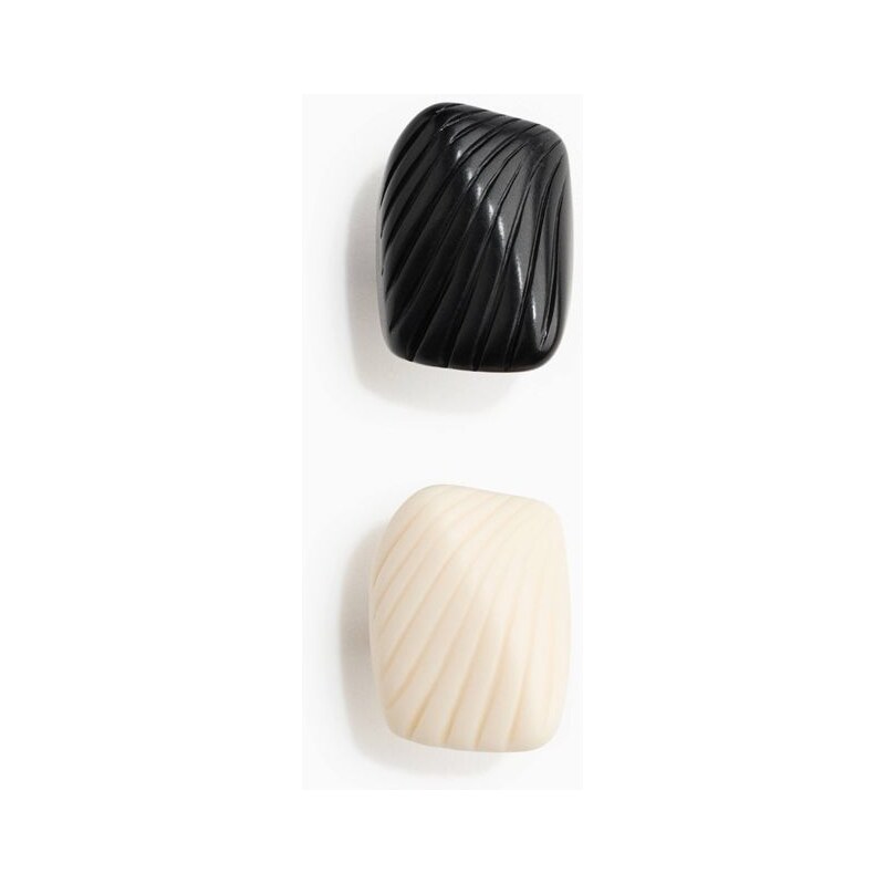 H&M - Robustní prsten 2 kusy - černá 114702325