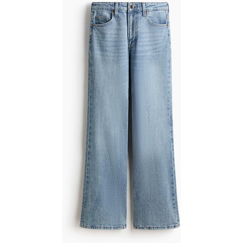 H&M - Bootcut High Waist Jeans - Světlý Denim Blue