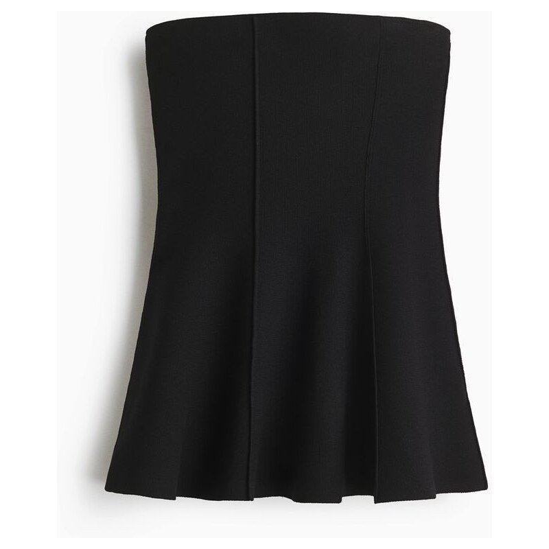 H&M - Top peplum bez ramínek - Černá