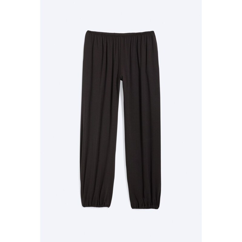 H&M - Měkké balónové kalhotys mid-rise pasem - hnědá 114702487