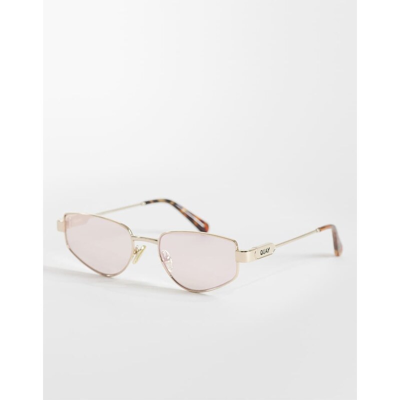 Quay Australia Quay hit single geometric metal sunglasses in polished 114873462