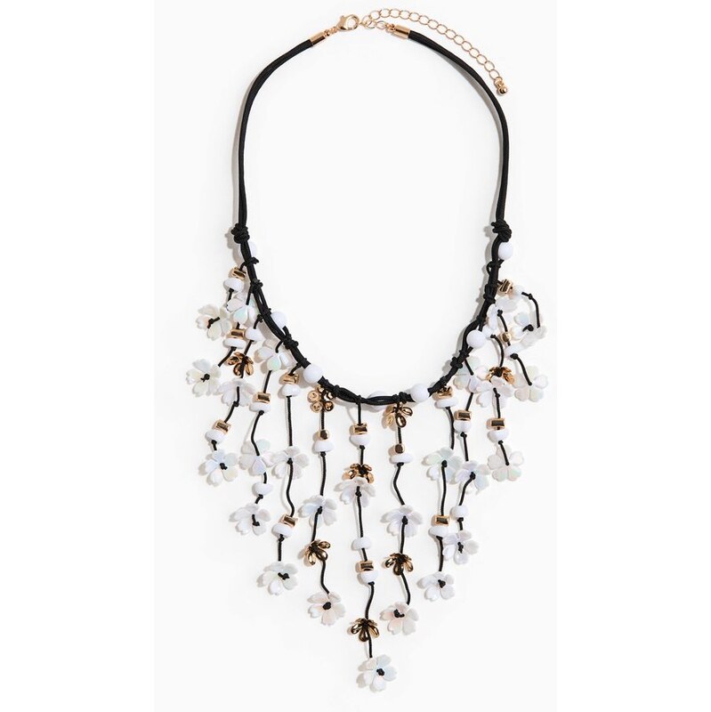 H&M - Waterfall cord necklace - černá 114702541