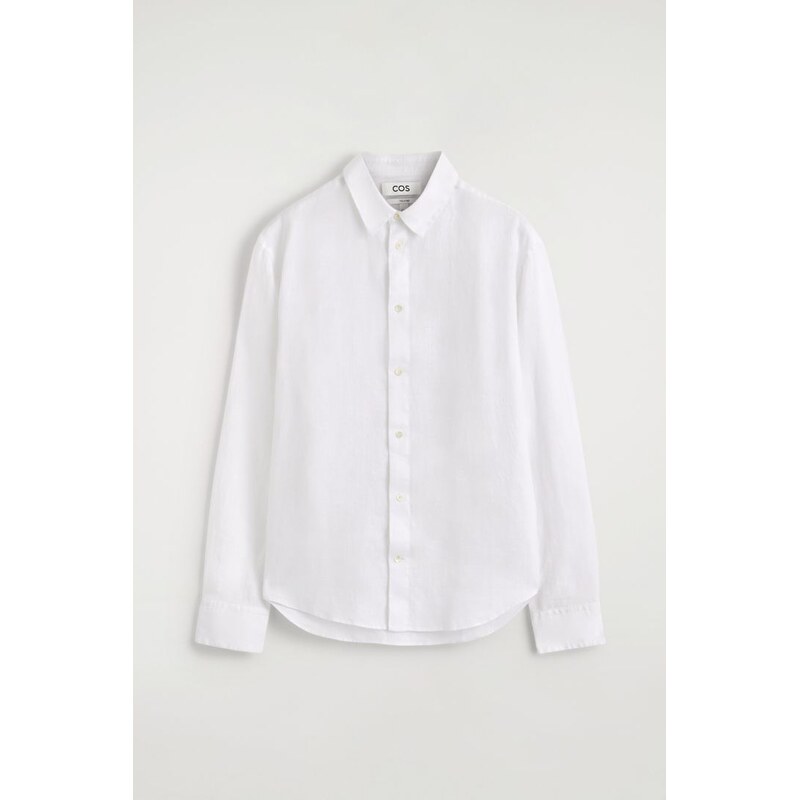 H&M - VOLNÁ LÁNOVÁ KOŠILE - bílá 108129398