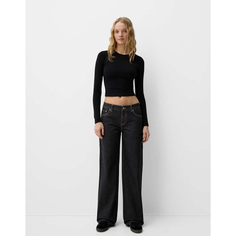 Bershka boyfriend jeans in black