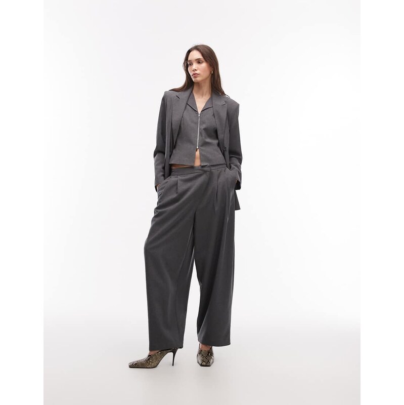 COLLUSION balloon trouser with asymmetric waistband in grey