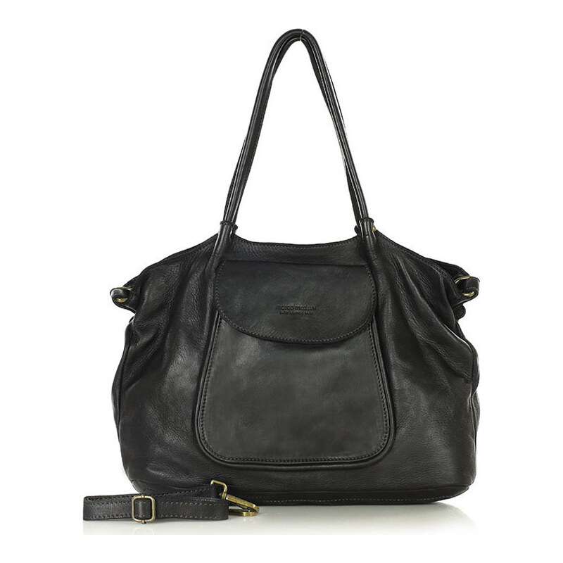 MARCO MAZZINI Dámská kožená shopper bag - černá 86286148