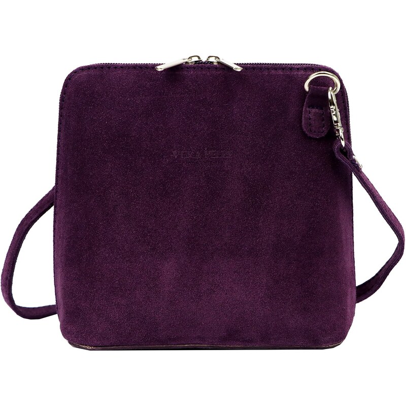 Barberinis Kožená crossbody kabelka Vera Pelle 1703 fialová