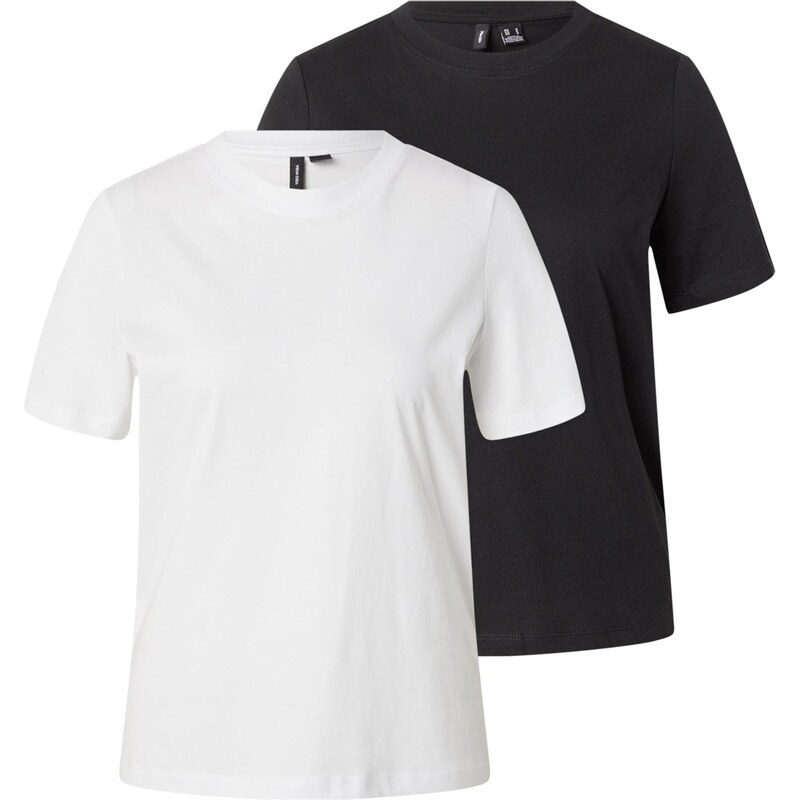 VERO MODA Tričko VMPAULINA černá / bílá