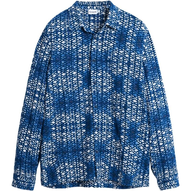 Desigual Košile modrá / tmavě modrá / bílá