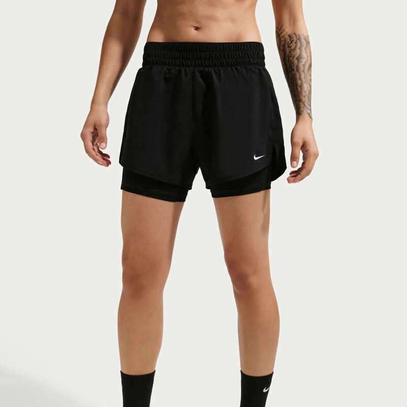 Nike W One Dri-Fit 2-in-1 Shorts 3 BLACK/WHITE 92244625