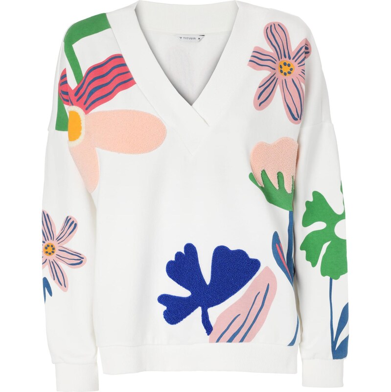 TATUUM Mikina modrá / zelená / růžová / offwhite
