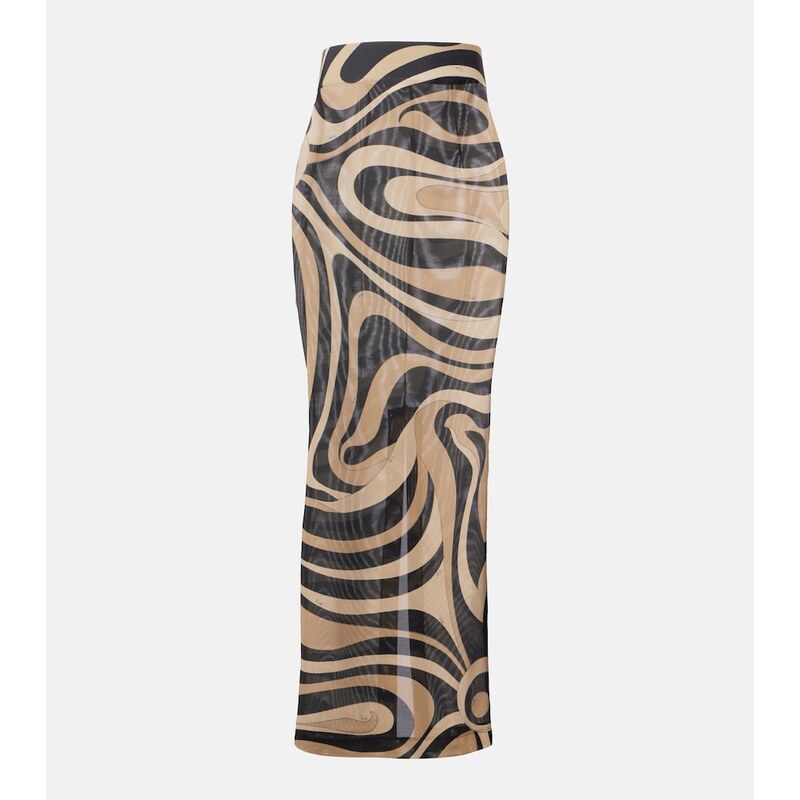 Pucci Marmo tulle maxi skirt