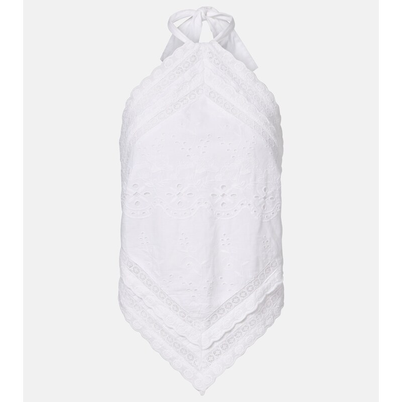 Melissa Odabash Felicity embroidered cotton top