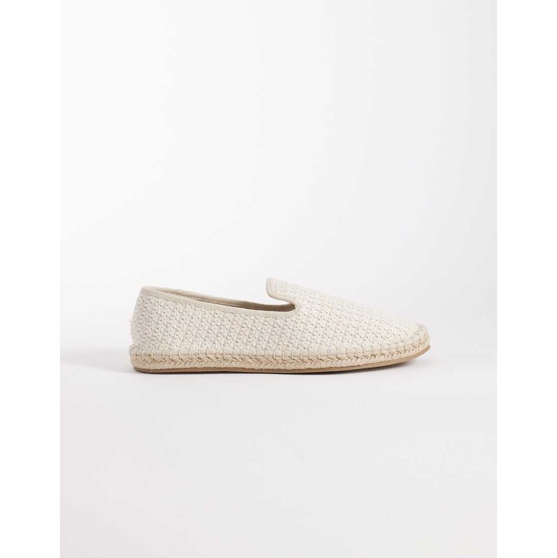 ASOS DESIGN espadrilles in off white natural weave