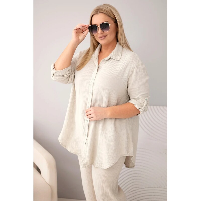 Kesi Włoski dámský plus-size mušelínový komplet