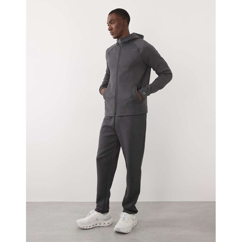 4505 performance tapered leg joggers with zip pockets in charcoal marl 112478185