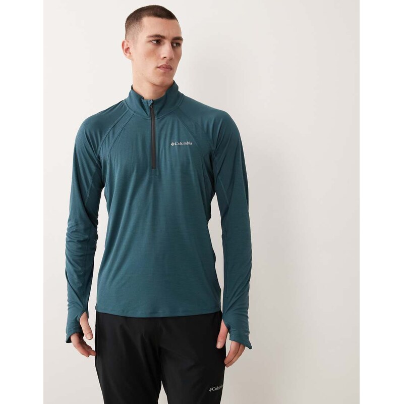 Columbia Stealth Spring half zip top in blue