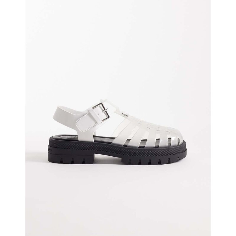 Tommy Jeans chunky jelly sandals in white 114708841