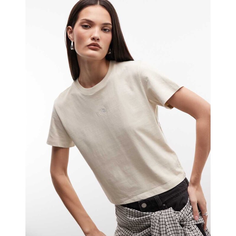 The North Face Essential Regular Cutie tee in beige-Neutral 114708889